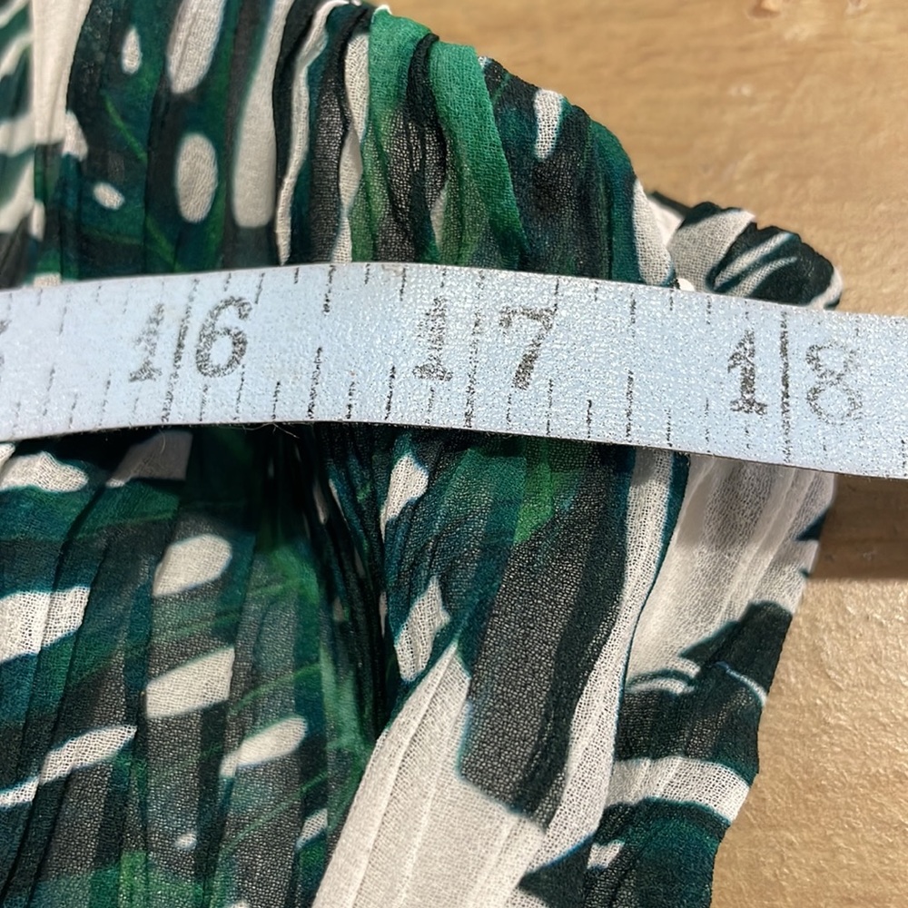 Banana Republic Limited Edition Tropical Leaf Layered Cold Shoulder MIDI Dress - Picture 7 of 9